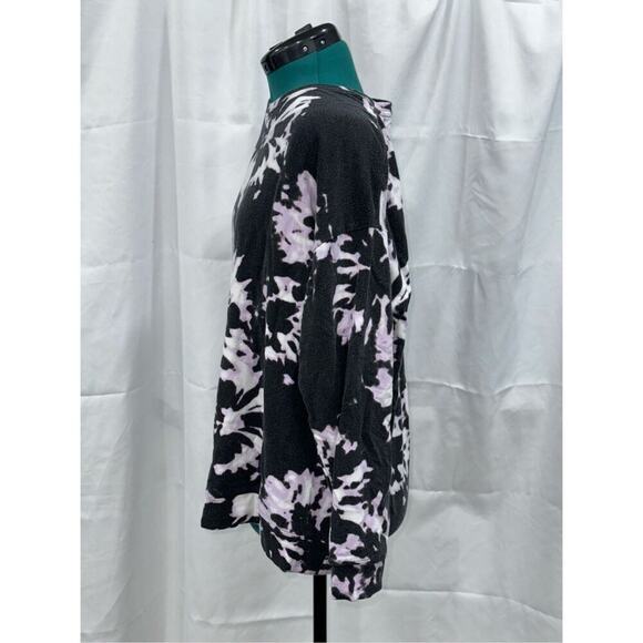 Athleta Black White and Pink Floral Print Sweater | Sz M - Picture 4 of 6
